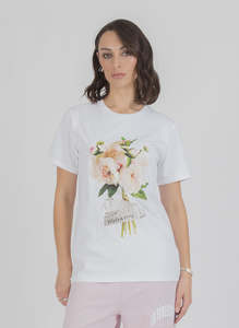 Federation Rush Tee Peony's Ducted - White