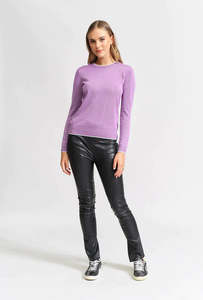 The Others: The Others The PU  Split Leggings Black