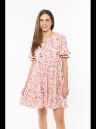 Leila + Luca Claire Tiered Mini Dress - Blush Love