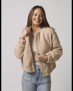 Sale: Stella + Gemma Bomber Jacket - Buttercream