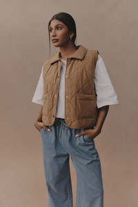 Sale: Eb & Ive Argo Crop Vest - Hazel