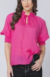 Leila + Luca SS Encourage Top - Pink