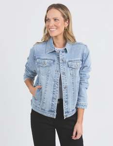 Elm Becca Denim Jacket - Light Blue Wash