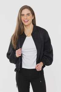 Jackets Jumpers Coats Vests: Seeking Lola Keen Jacket - Black