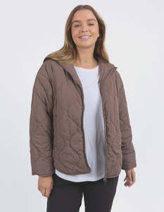 Foxwood Mellow Quilted Jacket - Chocolate Quartz