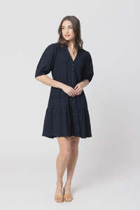 Seeking Lola Carefree Reflective Mini Dress - Navy