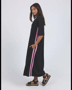 Foxwood Recovery 3/4 Sleeve  Dress - Black