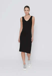 Two By Two Reversable Rayon Slip Full Length - Black