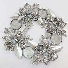 Christmas: Le Forge Vienna Candle Wreath Silver