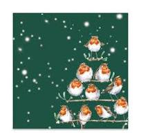 Christmas: Image Gallery Napkins - Rocking Robins