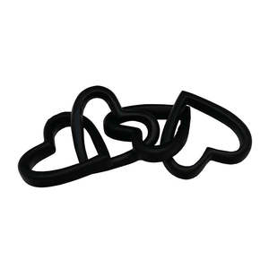 Le Forge Aluminium Hearts Decoration Black