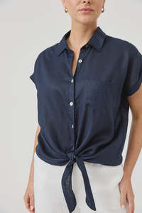 Eb & Ive Studio Tie Shirt - Navy