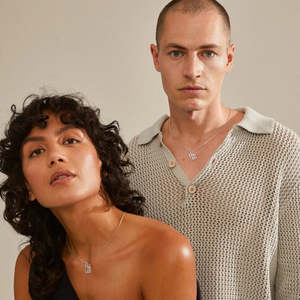 Pilgrim Love Tag Recycled Necklace - Silver Plated DAD