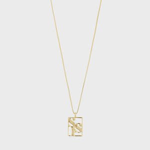 Pilgrim Love Tag Recycled Necklace - Gold Plated SIS