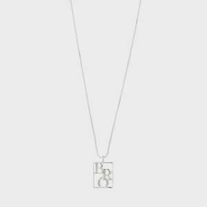 Pilgrim Love Tag Recycled Necklace - Silver Plated BRO