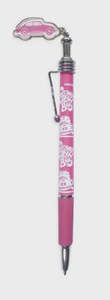 Artisanal VWBettle Pen with Charm - Pink