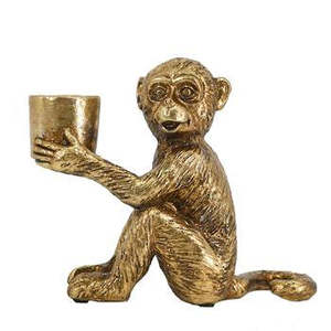 Le Monde Monkey Taper Candle Holder Tail  Down