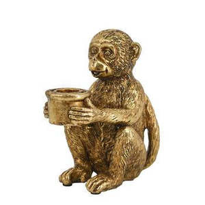 Le Monde Monkey Taper Candle Holder Tail Up