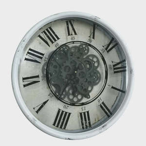 Le Monde: Le Monde Vintage Gear Wall Clock Roman Numeral