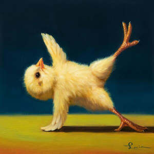 Image Vault Black Box Frame - Yoga Chick Side Plank