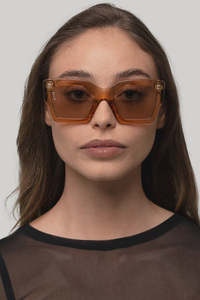 Otra Eyewear Sunglasses Pipa Trans Gold/Brown