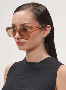 Otra Eyewear: Otra Eyewear Sunglasses - Belle Trans Gold/Brown