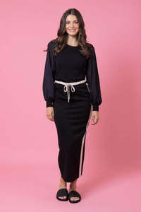 Charlo: Charlo Mattie Sweater Skirt - Black