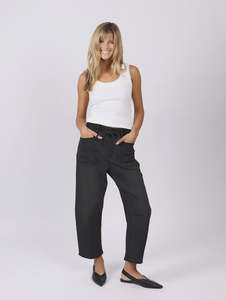 Monaco Jeans: Monaco  Jeans Leo Barrel Jean - Black