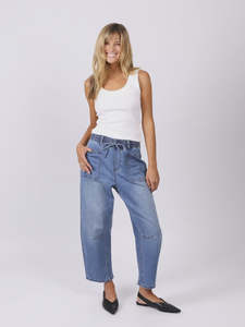 Monaco Jeans: Monaco Leo Barrel Jean - Blue