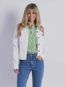 Monaco Jeans: Monaco Jeans Rylan Jacket - White