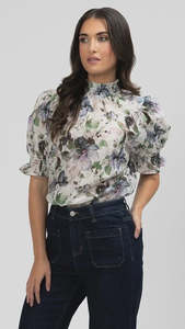 Seeking Lola Notting Hill Top S/S - Water Bloom
