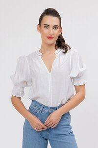 Seeking Lola Addyson Top - White Texture