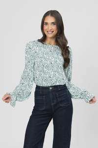 Seeking Lola: Seeking Lola Patti Top - Sunflower White