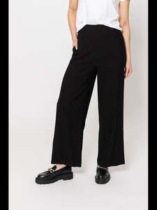 Billie The Label  Essential Wide Leg Pants Crop - Black