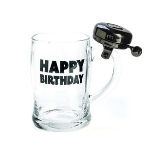 Carolina Trading: Carolina Happy Birthday Bell Glass Beer Mug