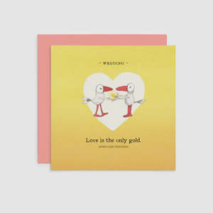 Twigseeds Card Wedding - Love is the only gold.