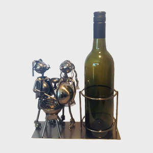 J & M Wine Bottle Holder - BBQ Couple