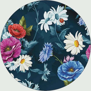 J M: J & M Glass Coasters - Flowers