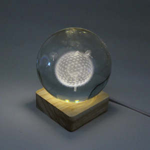 J & M Crystal Ball with Light - Dandelion