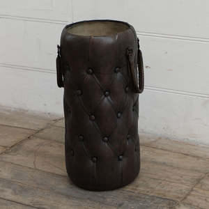 RFA Vintage Leather Umbrella Basket