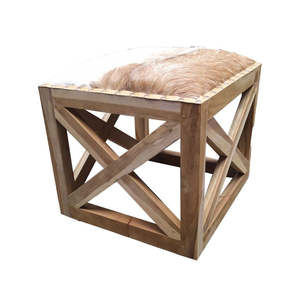 Capulet: Capulet Square Goatskin Leather Stool