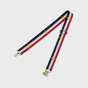 Black Caviar Designs: Black Caviar Handbag Strap - Bee Red & Navy