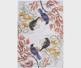 Ashdene Kitchen Towel - Birds of NZ  Tui