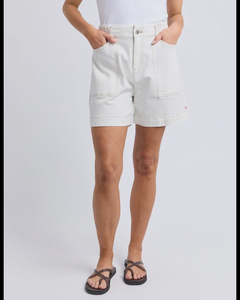 Elm: Elm  Atlas Denim Short - Vintage White