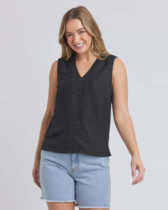 Foxwood: Foxwood Anara Top - Black