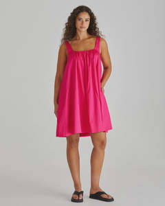 Sass Ellis Mini Baby Doll Dress - Hot Pink