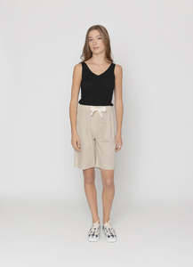 Pants Shorts Leggings: Two by Two Cotton Linen Shorts - Oatmeal