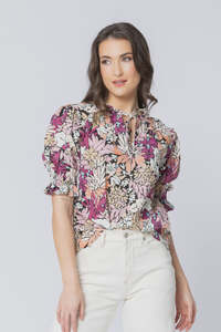 Tops Tees Shirts: Leila + Luca Honey Blouse - Dreamy Bloom