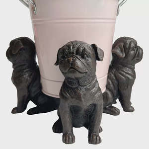 Accessories: Linen & More Pug Pot Holder Set of 3 - Aged