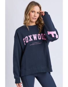 Foxwood: Foxwood Interval Crew - Navy with Neon Pink